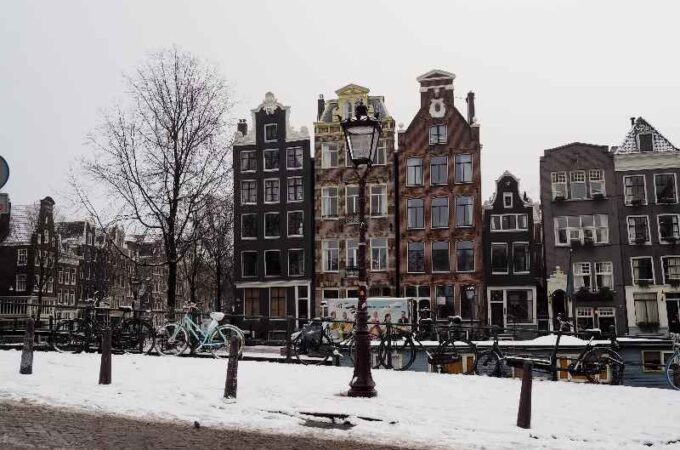 Snowfall in the Netherlands