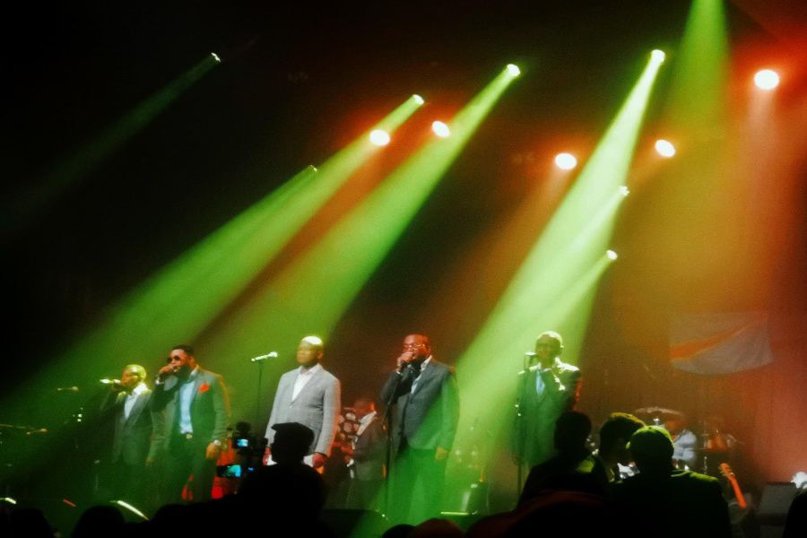 Congolese musicians on stage