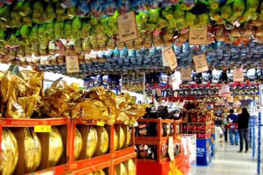 Easter Eggs in a supermarket