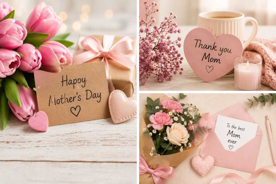 Different cards wishing happy Mother's Day 2026