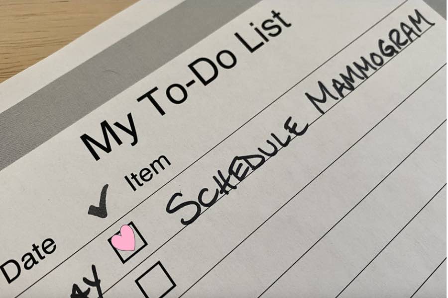To do list : Mammogram